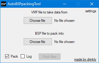 AutoBSPpackingTool interface