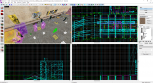 Screenshot of Hammer++, with d1_trainstation_01 map loaded.